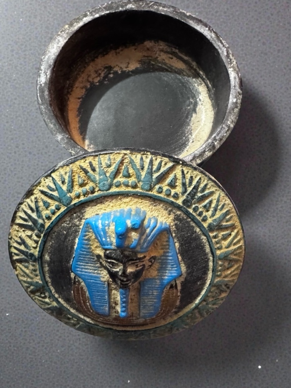 Ancient Egyptian Pharaonic Stone Carved Jewelry Box. New. - Picture 11 of 14